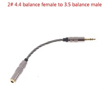 1x 오디오 케이블 2.5 수-4.4 암 밸런스드 실버 도금 코드 2.5mm/4.4mm-3.5mm 어댑터 Hifi MP3 음악 플레, 02 1pc as picture