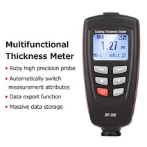 두께 측정기 도막 게이지 판금 도장 피막 자동차 페인트 미터 LCD 코팅 테스터 CEM DT156 Fe/NFe