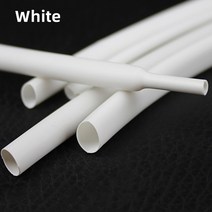 폴리올레핀 절연 케이블 슬리브 1 m 열 수축 튜브 2:1 수축 비율 Φ0.6mm-14mm, [07] 3mm x 1meter, [03] White