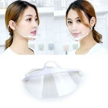 NUNUBITEL_투명 위생마스크 입가리개 주방 주방용 급식 식당 마스크 안면보호 음식 보호구 조리용 비말 페이스쉴드_NUB누비텔레숍, 상품_선택--▶투명위생마스크(10P)