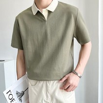 골프 봄 남성 반팔티 유니폼 데일리 슬릭 넥 티셔츠 스포츠 여행
