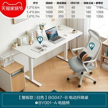 높이 조절 책상 사무용 서서공부하는 스탠딩책상 모션데스크 공부, 데스크탑 크기 1.2mx0.6m, 10.익스프레스+설치보드전체업그레이드丨화이트전동좌식책상