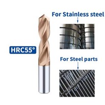 드릴 굴착 홀 단단한 텅스텐 카바이드 드릴 비트 CNC 금속 강철, 7.8mm+55drill bit