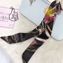 마메듬 고급 스카프 쁘띠 리본 반다나 가방끈 레이어드