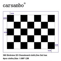 어라운드뷰 토레스 카니발 쏘렌토 호환 Carsanbo 4pcs 한 세트 직물 자동차 카메라 보정 천 360도 서라운드 버드 시스템 디버깅 의류 부직포, 없음