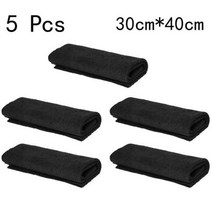 51pc 매직 유리 닦아 헝겊 줄무늬 무료 워터 마크 재사용 자동차 타월 두꺼운 청소 걸레 도구, black M5PCS