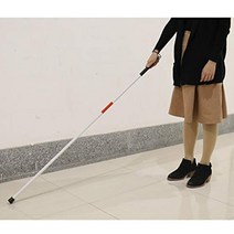 시각장애인 지팡이 걷기 보조기구 보행 노인 보조기 손목 스트립 앰프가 있는 시각 장애인 및 시각 장애인 위한 알루미늄 이동식 접이식 반사판 단으로 접음 미끄럼 방지, 없음