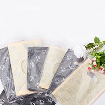 인터바겐 손잡이 PE 쇼핑 팬시봉투 링봉투 비닐 반투명 불투명 봉투 쇼핑백, 45호 100매 검정