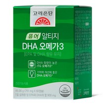 고려은단 퓨어 알티지 rTG DHA 오메가3 식물성캡슐 60캡슐, 60정, 1개