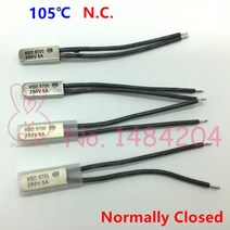 자동온도조절기 열보호기 KSD9700 20 25 30 35 40 45 50 55 60 65 °C 온도 스위치 250V5A 정상 폐쇄 NC PC, 08 55C
