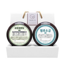 참건강마을 단짠세트 원당-소금 2종세트 400g~450g (답례품 선물세트), 원당-구운소금