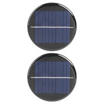 라운드 태양 전지 패널 보드 12pcs 60mm 0.28w 5v diy 전원 은행 배터리 셀 충전기 휴대용 미니 태양계 액세서리 amp 부속, 2개