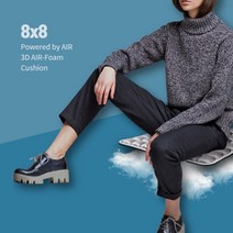 8x8 인체공학 3D입체 엠보싱 바른자세 에어쿠션 방석, 벨라피플6 레트로핑크