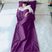 PGM1*^몰여행용 1인용 침구침낭 용품 1침낭 휴대용 올인원 1침구^*1췤pgm, *^^옵션*^네이비