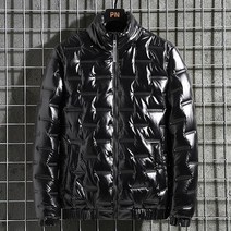 유광패딩 여성 겨울2022 광택 블랙 남성 파카 재킷 하라주쿠 파카 코트 코튼 밝은