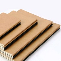 A6 실제본노트 줄공책 유선 학생노트 일기장 수첩, A6 크라프트지 (03-396B)