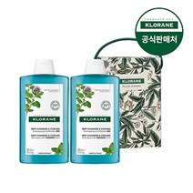 클로란 [클로란공식] 아쿠아민트 딥클렌징 쿨링 샴푸 400ml 2개/케이스증정