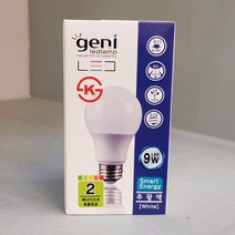 지니 LED 전구 9W 고효율 KS 인증제품, 전구색