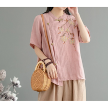 마 삼베 리넨 소재 여성 상하의 퓨전 생활 개량한복