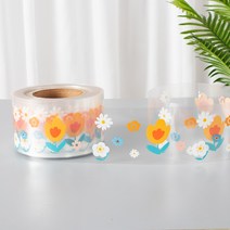 케이크 띠지 체크 이쁜띠지 장식 데코 포장 무스 데코 투명 고정 만들기, 약 1KG/롤개, 8CM 미니노랑꽃