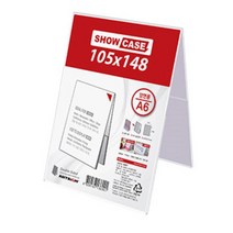 인테리어쫘닟 메뉴 안내판 테이블텐트 아크릴 스탠드 전시회 팻말 TE+7260EA, 옵션선택욭  세로 A6쇼케이스 0687