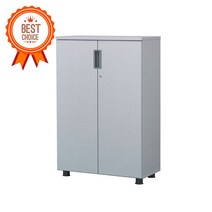 DHF 유라인 3단 올문장 사무용 사무실 책장 수납장, 실버그레이