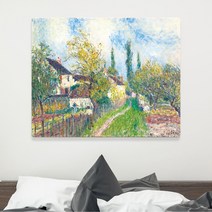 세계 명화그림 알프레드 시슬레 풍경그림 대형 와이드 홈카페 인테리어 거실 침실 카페, (시슬레) 레 사블롱의 오솔길