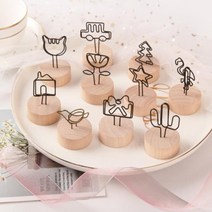 우드 메모 홀더 메모꽂이 가격표꽂이 스탠드 메뉴꽂이 명함클립 메모클립 사무용품 사진꽂이 명함홀더 사진홀더 메모집게 엽서꽂이 우드메모홀더, ◎상품_9-메모홀더-꽃◎