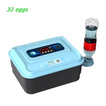 파충류 카멜레온 도마뱀 닭 앵무새 알 인큐베이터 인큐베이팅 부화기 220V 20/32 인공 부화 온도 제어 물 침대 모방 실제 가금류 도구 기계, 30 eggs, UK plug 220v