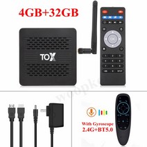 TV수신기 지상파안테나 공중파안테나 공청안테나 Woopker-TOX3 박스 안드로이드 .0 4GB 32GB Amlogic S905X4 4K 미디어 플레이어 와이파이 1000M 지, Au 플러그, 09 4G32G G10S Pro BT RC