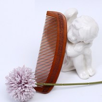 핸드메이드 백단 복숭아나무 정전기방지 머리 빗 4종 단품, 촘촘반달