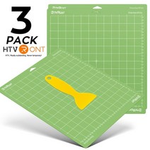 제전 매트 방진 재전htvront 3 팩 30cmx30cm 녹색 pvc 접착 커팅 매트, 3팩 그린, 12x12인치(30x30cm