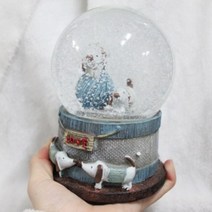 동물 친구들 오르골 눈내리는 오르골 뮤직박스 노래 스노우볼, 흰소
