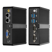 소형미니PC 미니 휴대용 산업용 한뼘 팬리스 PC 인텔 셀러론 J4125 2x 기가비트 LAN RS232 HDMI VGA PCIE WiFi/4G 4x USB 지원 윈도우 리눅스, [04] 8G RAM 256G SSD WiFi, [08] intel Celeron 2955U