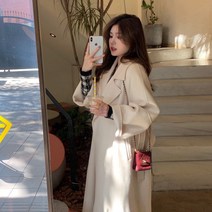 여성 핸드메이드 캐시미어 코트 케이프 트렌치 울 코트 블랙프라이데이