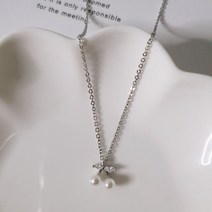 엘리 큐빅 펄 미니 체리 목걸이