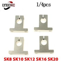 책상 복합기 받침대 거치대 프린터 선반 14PCS SK8 선형 베어링 레일 샤프트 지원 SK10 SK12 SK16 SK20 축 XYZ 테이블 CNC 라우터 3D 부품 EU 무료 배, 4 개_SK20