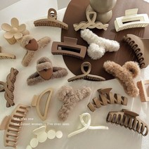 단발묶기 보브단발 붙임머리스타일링 머리 장식 세트 여성 패션 발톱 클립 커피 블랙 아크릴 큰 머리핀 헤어 악세서리 어, [26] 5조각,피스 28