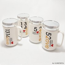 MGD054949LOVELY 도자기 거울 뚜껑 머그컵