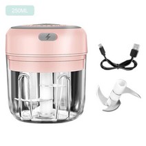 야채건조기 가정용 농산물 음식 건조기 무선 휴대용 전기 미니 마늘 분쇄기 masher usb 충전 식품 양파 초퍼 야채 커터 주방 가제트 식품 고추 건조기 112, 핑크250ml
