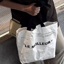 듀폰 타이백 원단 레터링 에코백 생활방수 친환경 원단