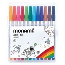 모나미 슈퍼싸인펜 12색(줄무늬), 1ST