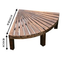 베란다데크 세탁실 화장실 방부목 고급스런디자인 마루 건식화장실 야외 부식 방지 나무 바닥 발코니 테라스, 001㎡, 가리비길이90x너비90x높이40cm탄화색상