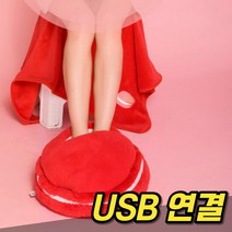 차비츠 마카롱 풋워머 발전기장판 USB 온열 전기발방석 난로, 스트로베리ㅡ선택안함