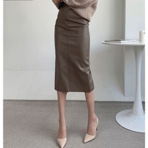 유숀 가죽스커트 슬림핏스커트 도라츠스커트