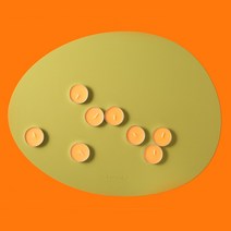 카라멜샵 케라미카 실리콘 오벌 테이블매트 13color, 핑크