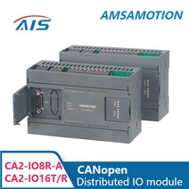 AMSAMOTION-CANopen 버스 원격 분산 IO 모듈 슈나이더 델타 Xinje PLC 컨트롤러용 산업용 아날로그 RS485, 02 CA2-IO16R