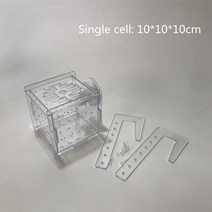 아크릴 어항 수조 10X10X10CM 열대어 사육 상자 아크릴 작은 물고기 격리 그물 생산 탱크 수족관