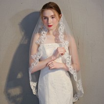 도매토피아 엘레강스 자수 웨딩 베일 셀프웨딩소품 스냅촬영