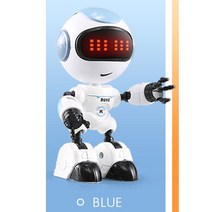 경찰레고 JJRC-R8 미니 스마트 로봇 어린이 목소리 지능형 LED 눈 DIY 벡터 전투 로보 장난감 선물 Rc 완, 05 R8 BLUE